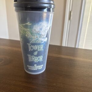 Disney CA Adventure Twilight Zone Tower Terror Travel Mug Snap On Lid Mickey
